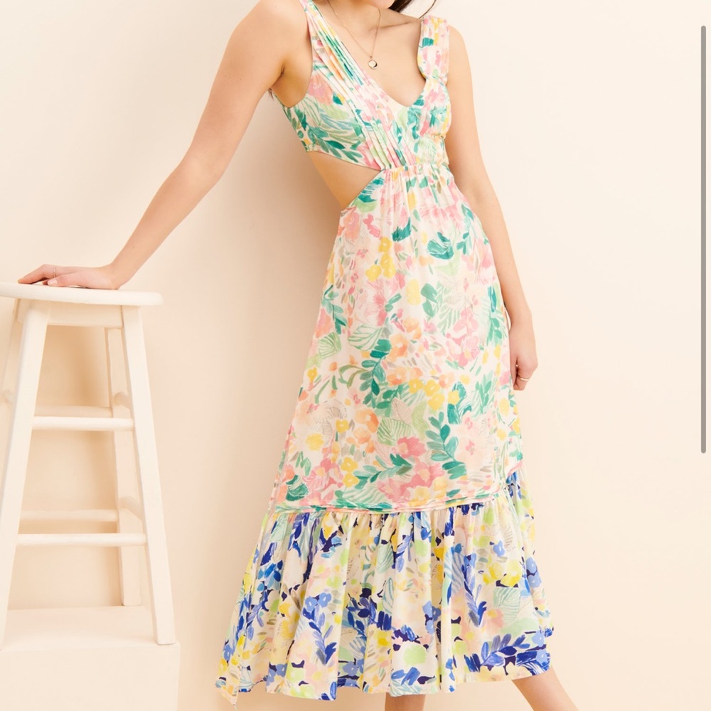 Especia Tahiti Midi Dress - Multicolor
